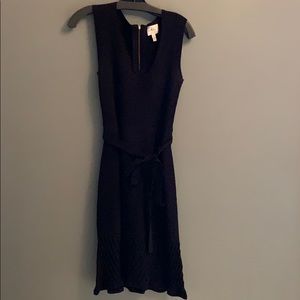 Vintage Milly Belted Black Knit Dress